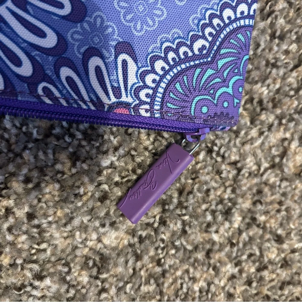 Purple and Blue Patterned Pouch